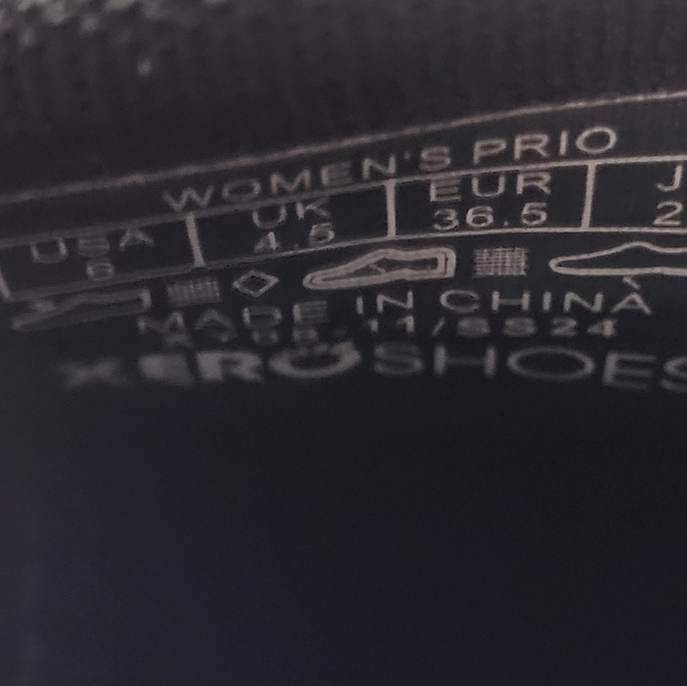 Xero Prio Shoes Barefoot Running Shoes Black Sneakers Womens Size 6 Minimalist - Picture 10 of 10